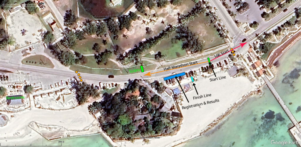 Run Key West - Half Marathon - 10K, Race Course, SOMO Half Marathon &amp; 10K at Key West